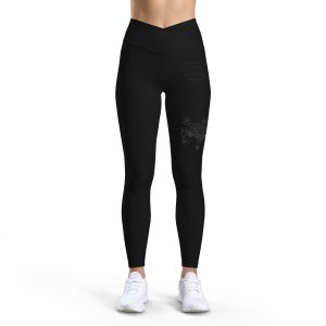 Black Diamond Queens by 1bde "Underestimated Rose from concrete" Luxe Leggings